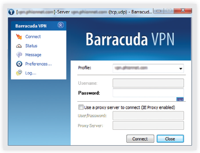Barracuda VPN Client for Windows 7